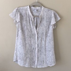 H&M flutter sleeve blouse