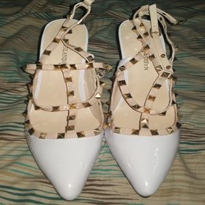 White & Gold heels