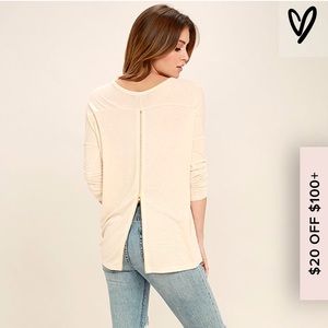 Zip back long sleeve top