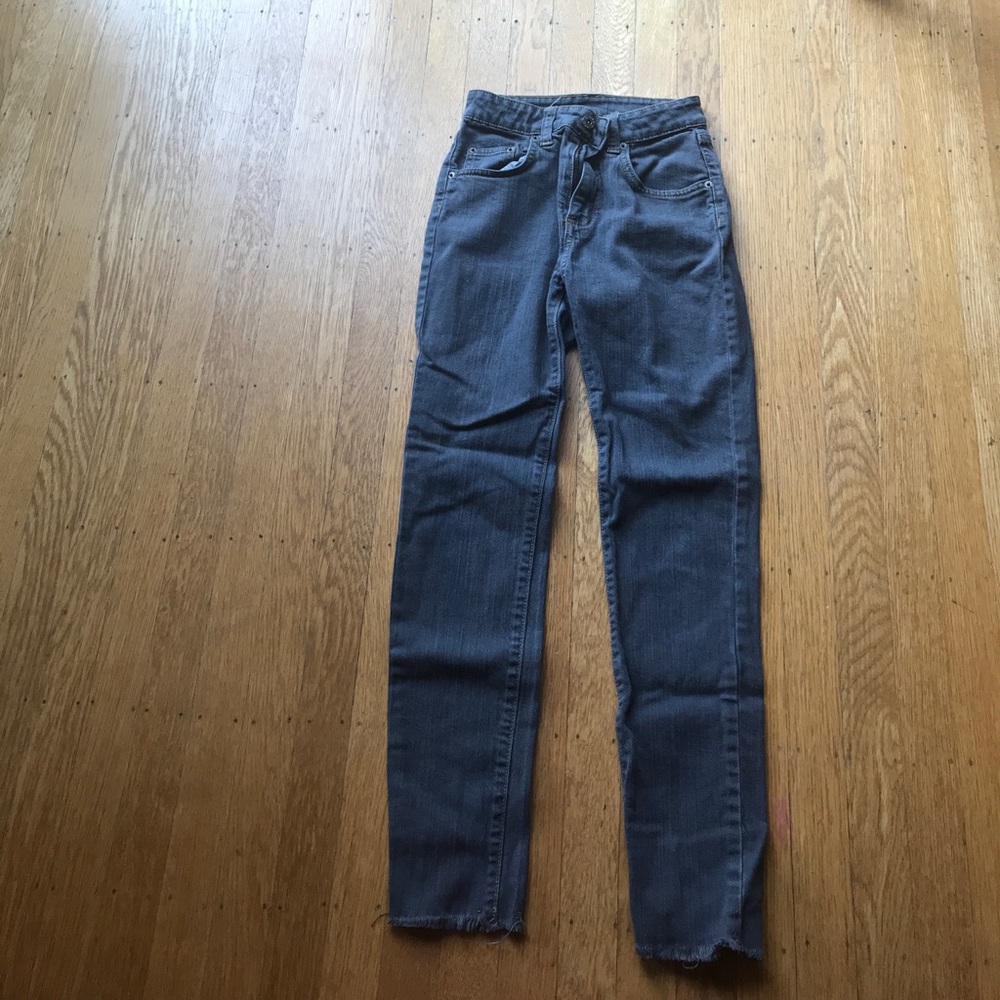 Gray high waisted jeans