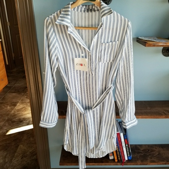 NWT Belted Shirtdress - Picture 3 of 6