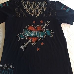 Sinful V Neck Tee
