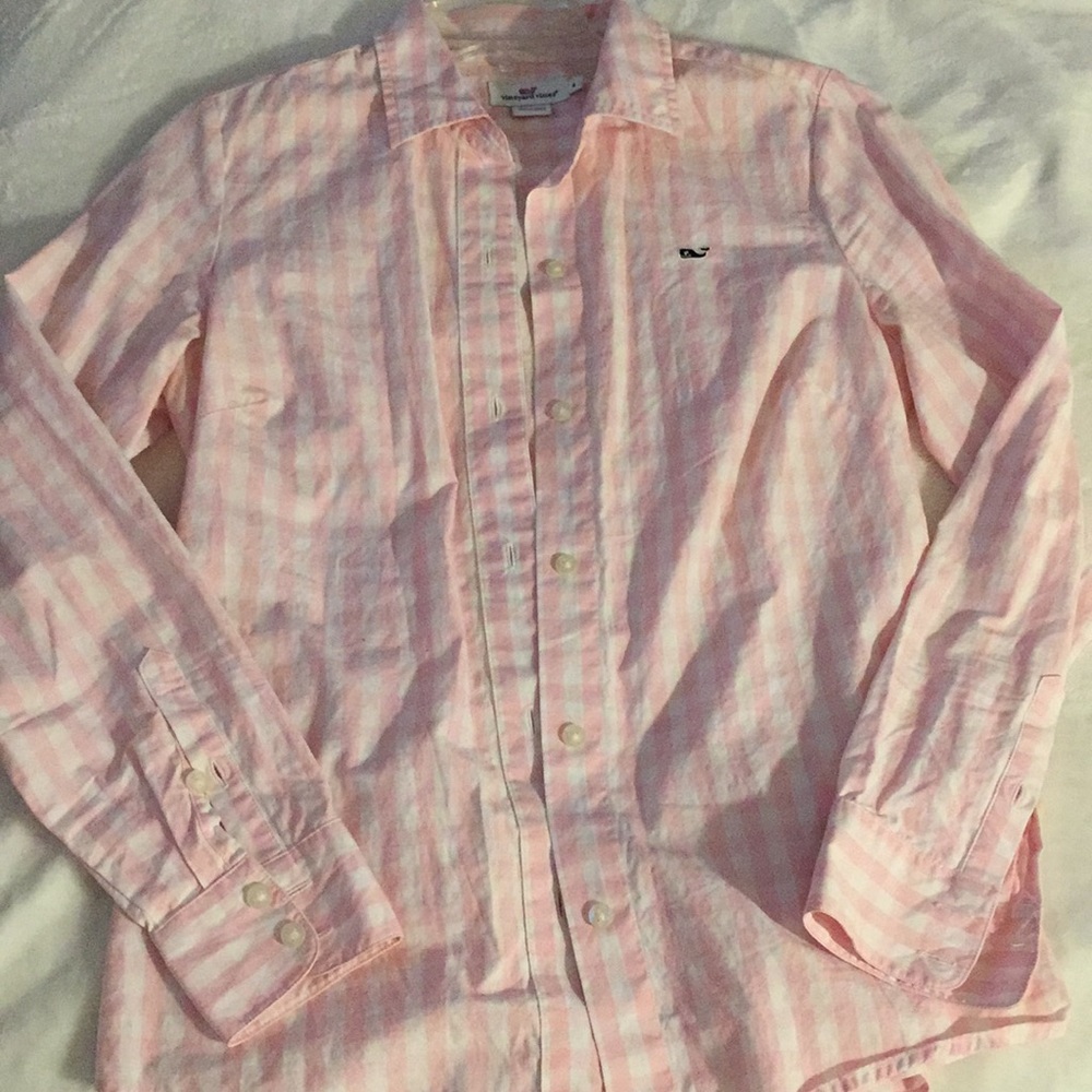Vineyard Vines Gingham button down Sz 4