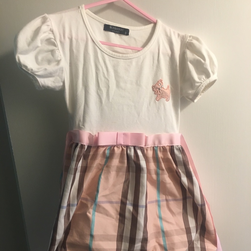 Burberry dress size 3 or 4T pink checker