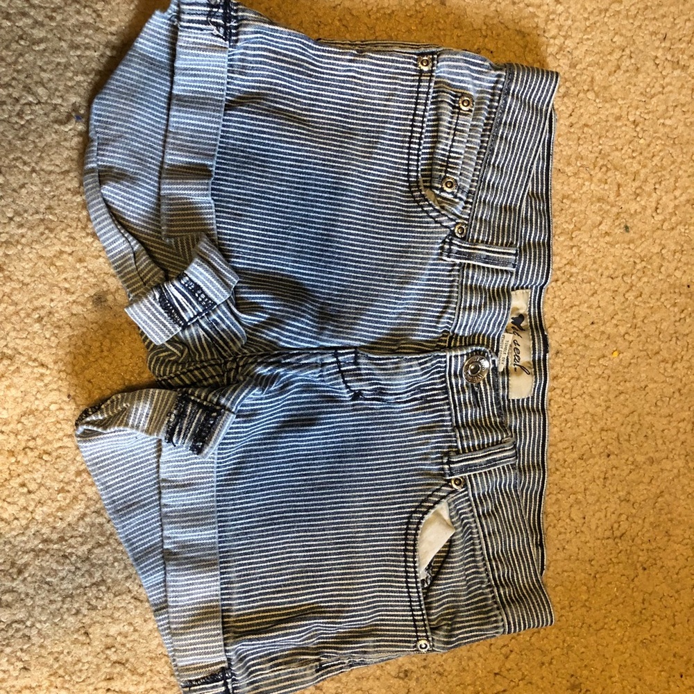 Striped wet seal shorts