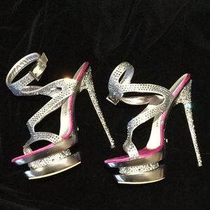 Crystal Platform Sandals