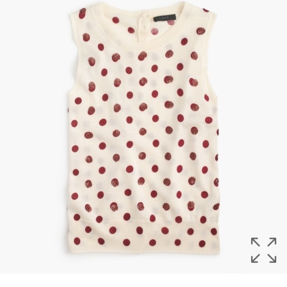 Jackie sweater shell in sequin polka dot