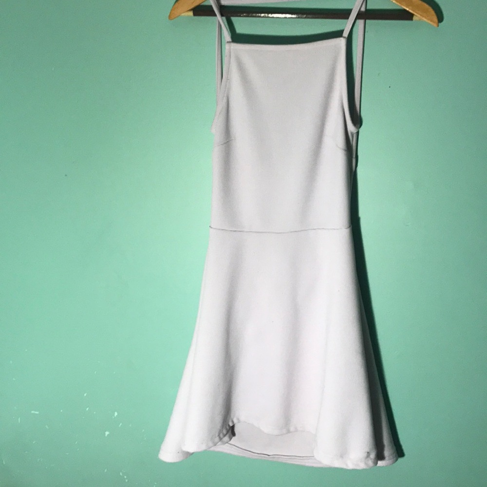 White sexy backless dress