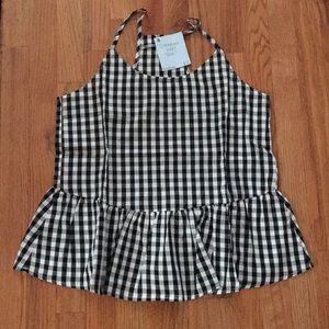 Gingham Print Tank