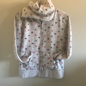 Aeropostale Heart Hoodie Zip Up Sweatshirt