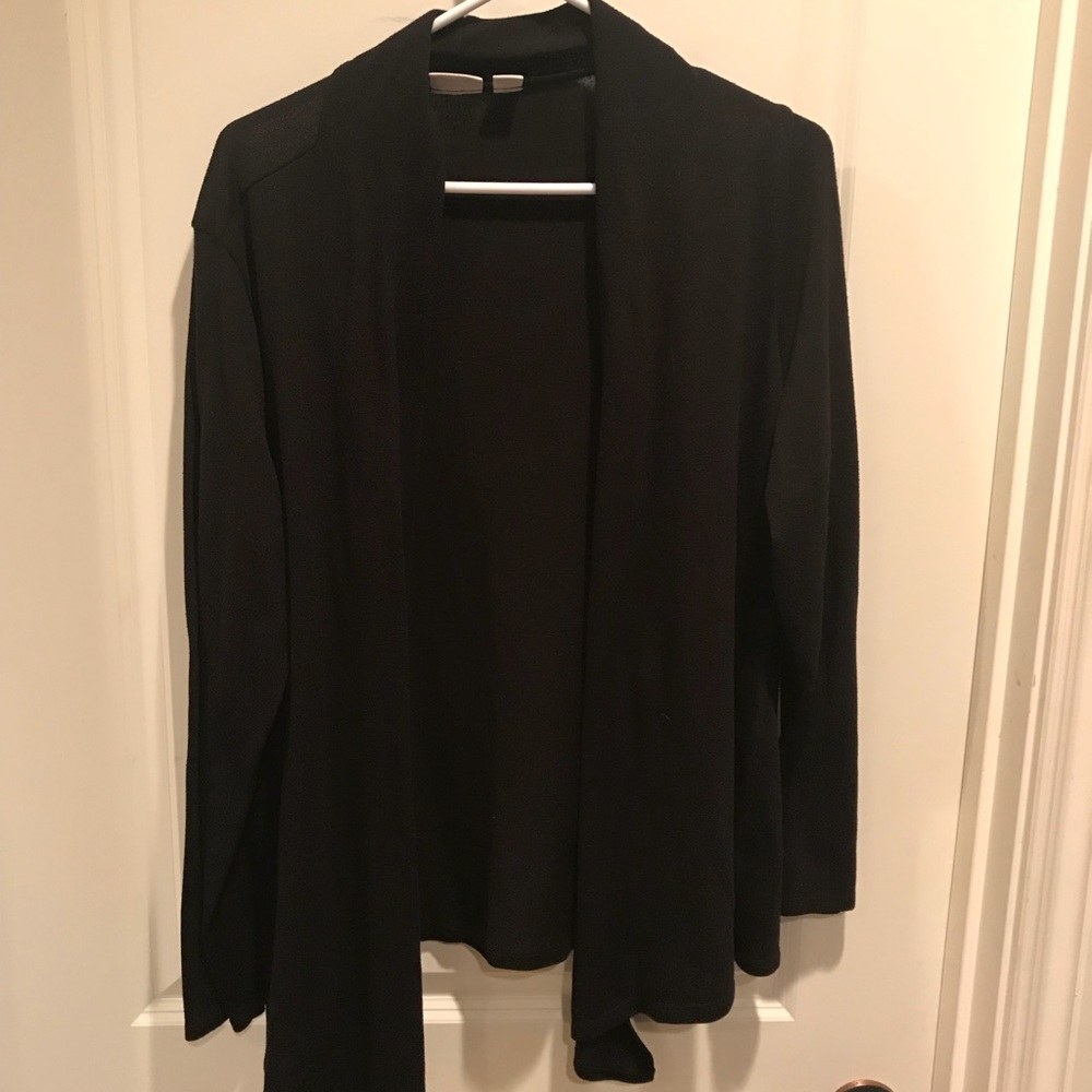 Black cardigan sweater