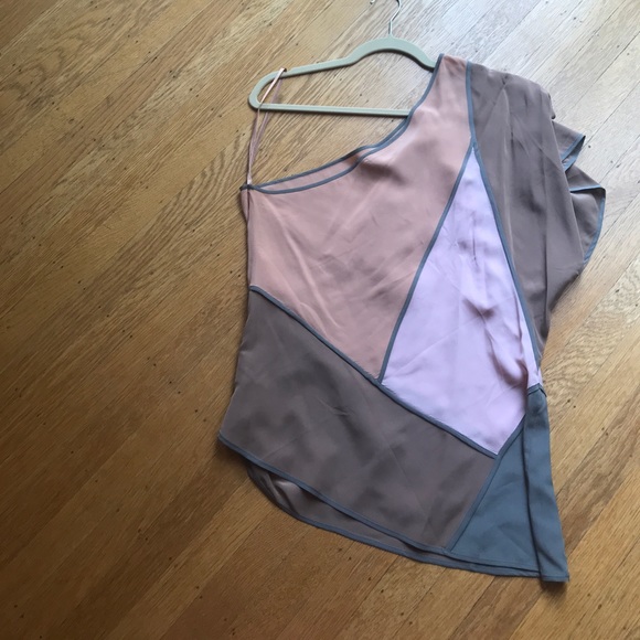 Silk one shoulder top - Picture 2 of 4