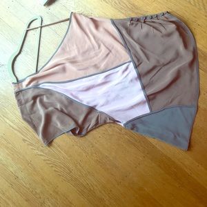 Silk one shoulder top