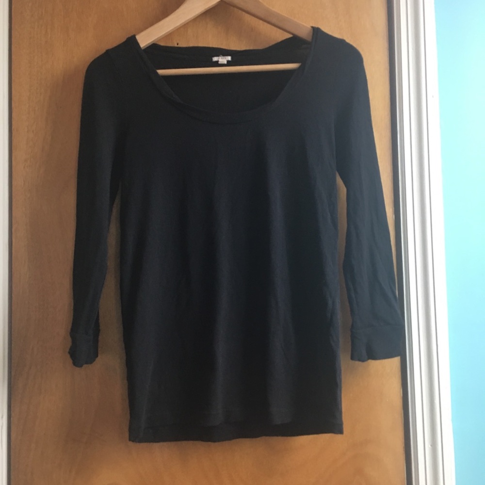 J Crew Black cotton top