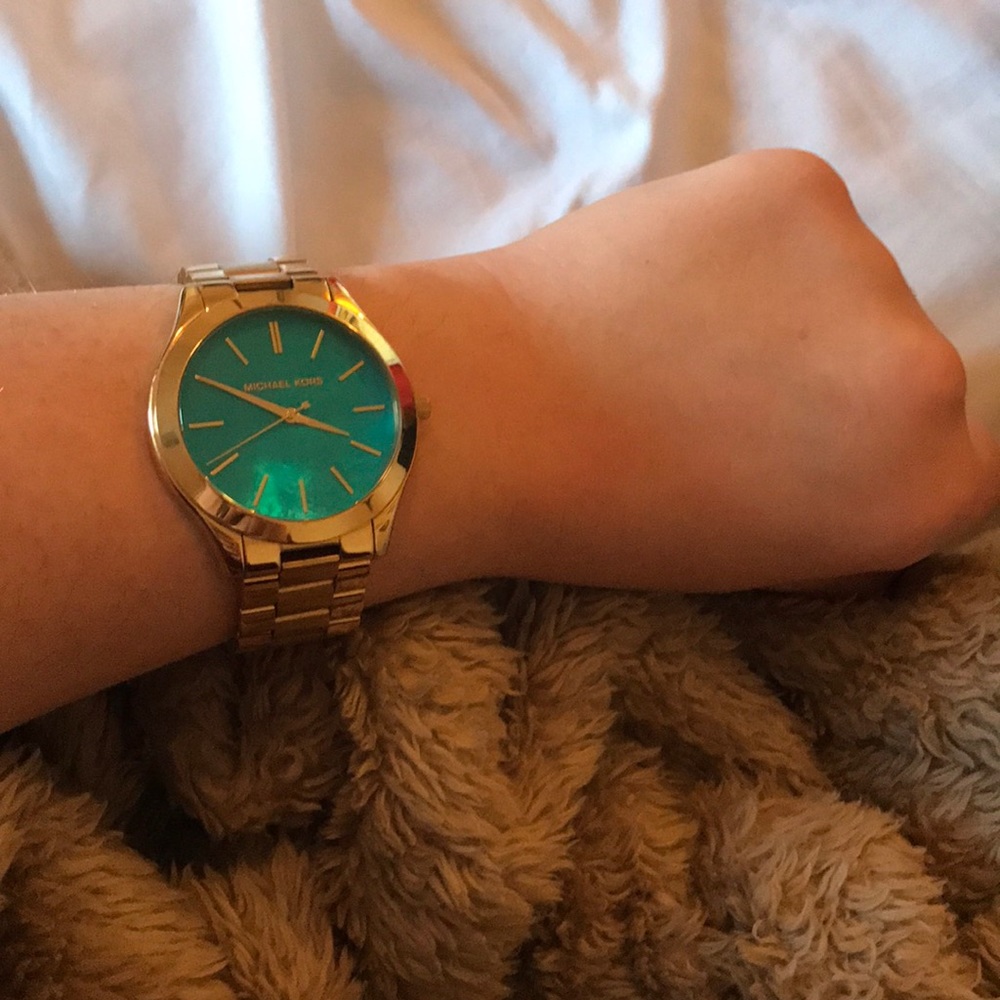 Michael Kors slim turquoise watch
