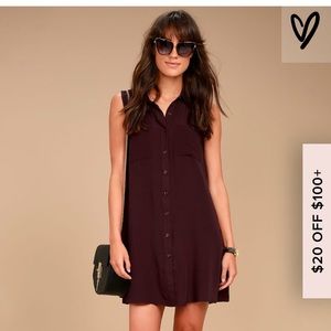 Button up shirt dress