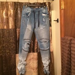 Tie dye moto joggers