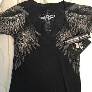 Large new affliction shirt with tags