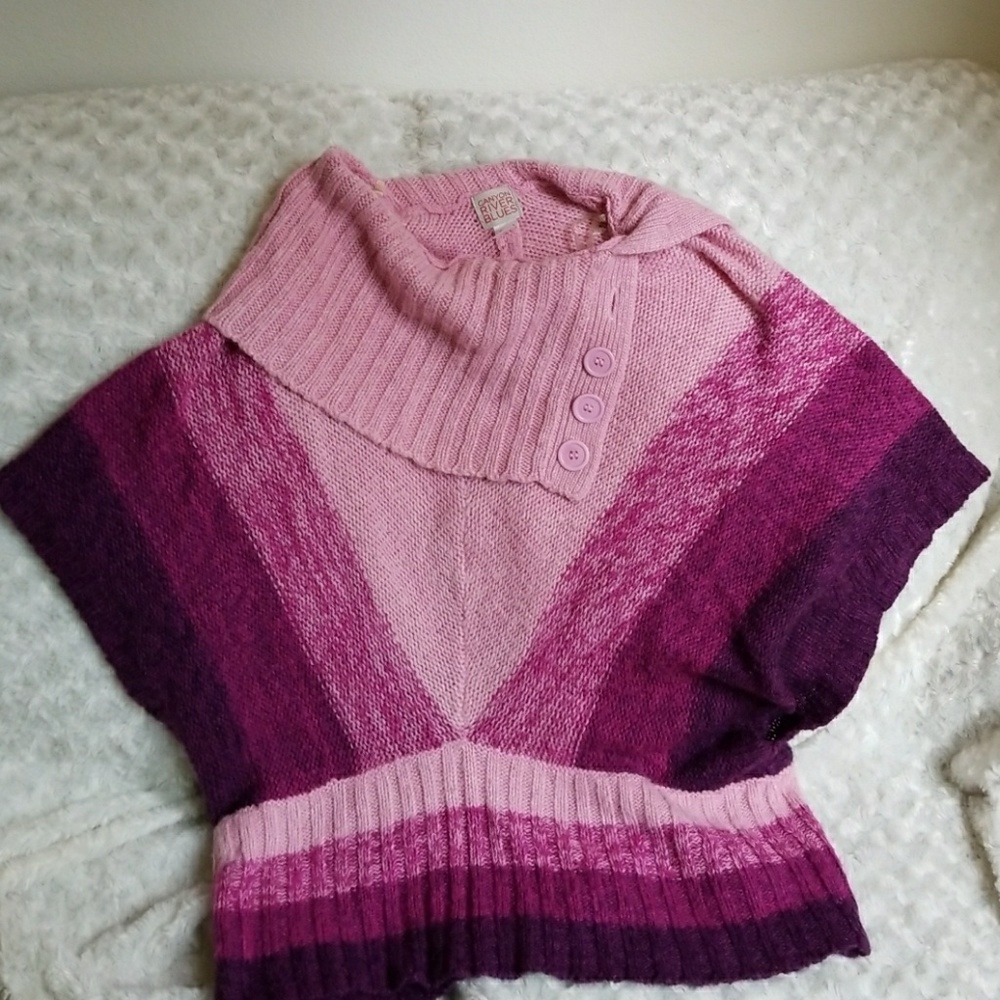 Pink and Purple Poncho