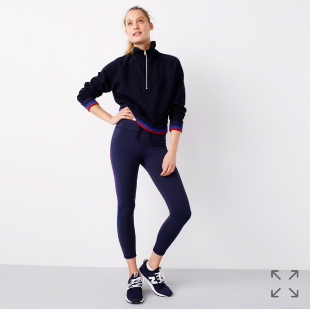 Half-zip jacket in sport stripe J. Crew