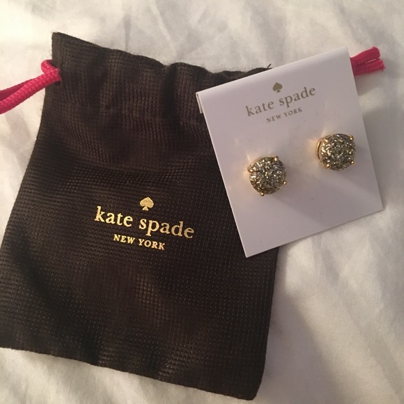 kate spade Jewelry - NWT KATE SPADE Gold Gumdrop Glitter Earrings