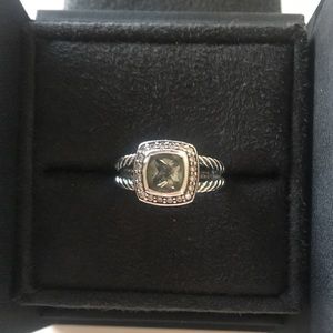 David Yurman Petite Albion Ring Prasiolite - 6.5