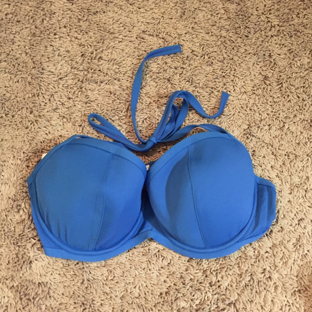 Victoria's Secret demi bikini halter top, blue