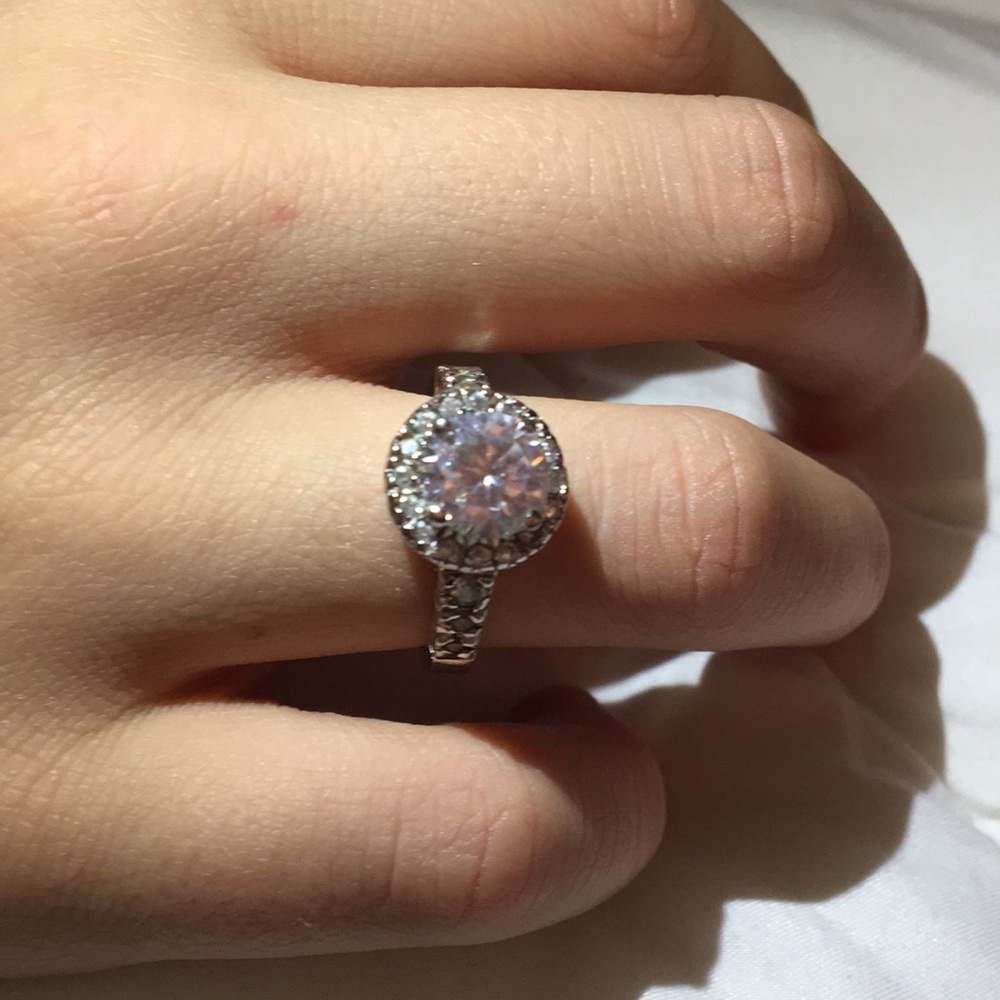 Lia Sophia CZ Silver Ring 7