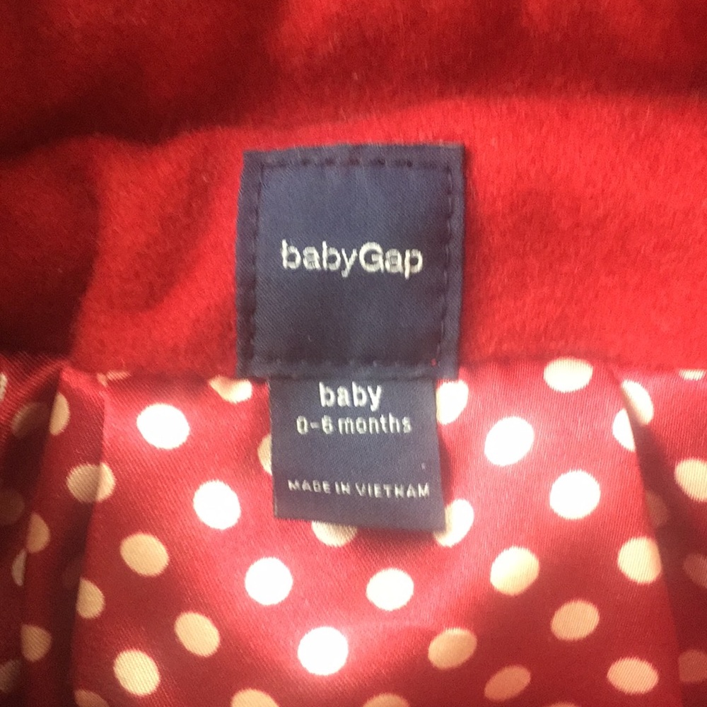 Baby Gap Red Pea Coat 🍄 - Picture 2 of 6
