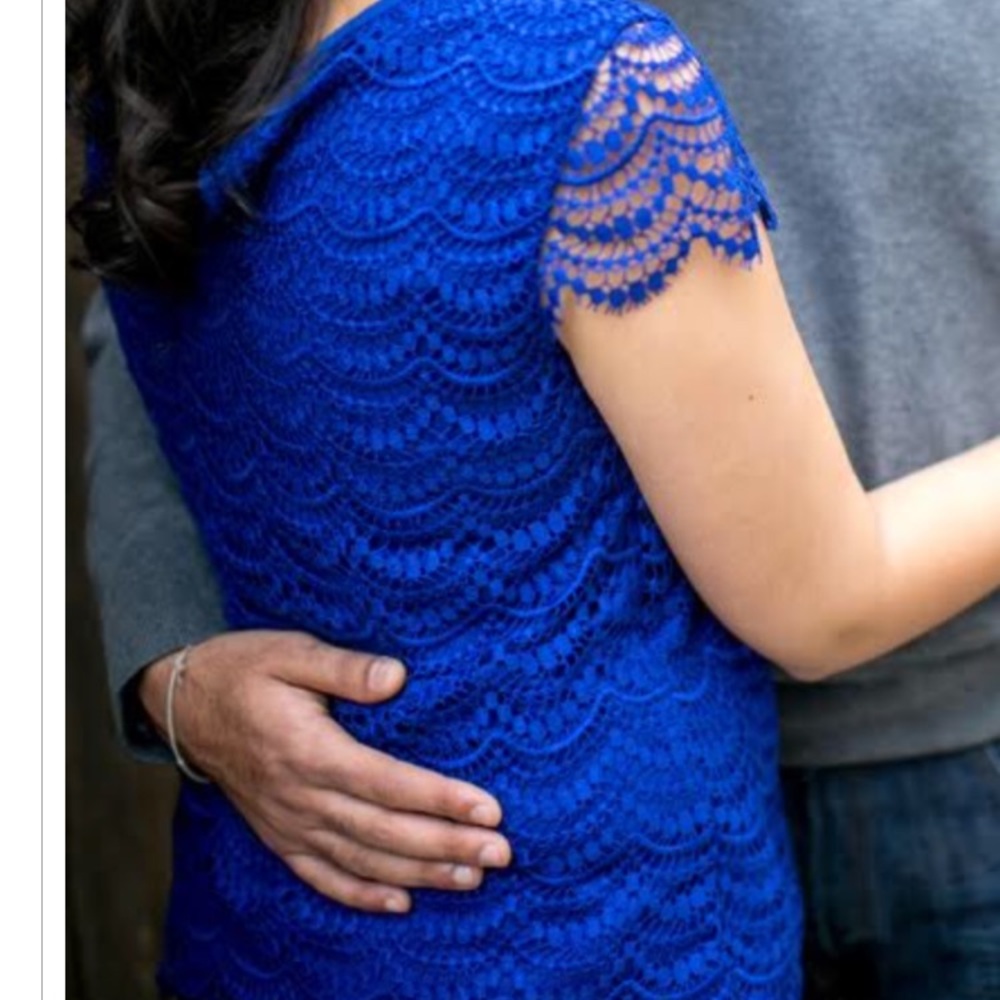 Banana Republic blue lace top