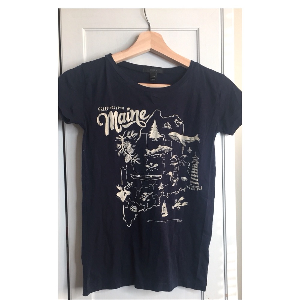 J. Crew Navy Maine Tee - Picture 3 of 6