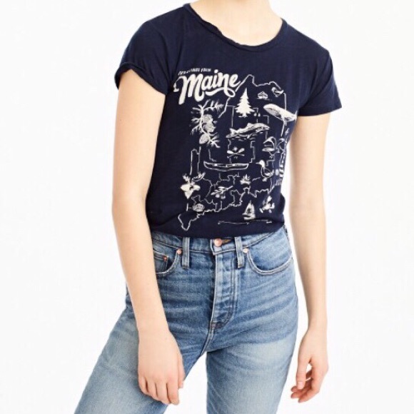 J. Crew Navy Maine Tee - Picture 2 of 6