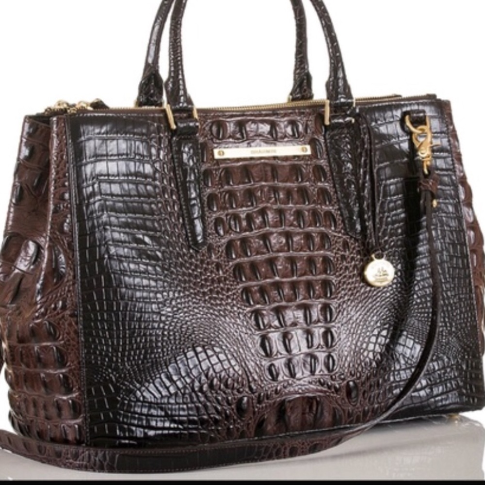 Brahmin small Lincoln satchel in cocoa L60151CO