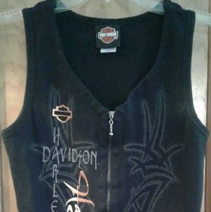 Women's Harley Davidson Zippered Vest (L)