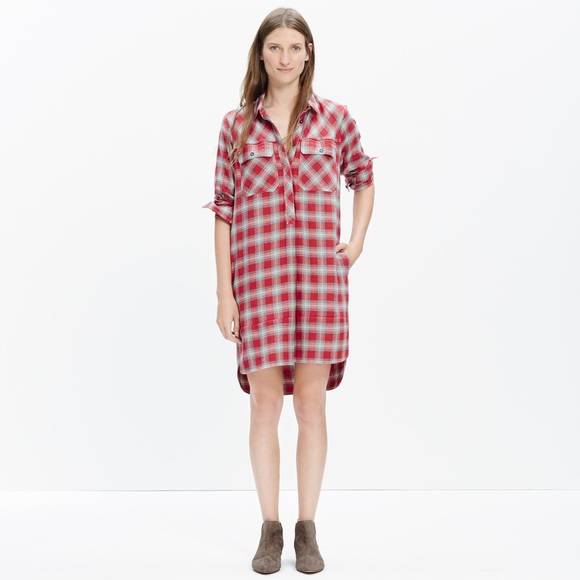 Madewell Fairfax Plaid Dress - Picture 1 of 4