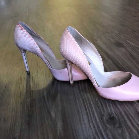 Louise et Cie pink leather/reptile skin pumps - Picture 4 of 6