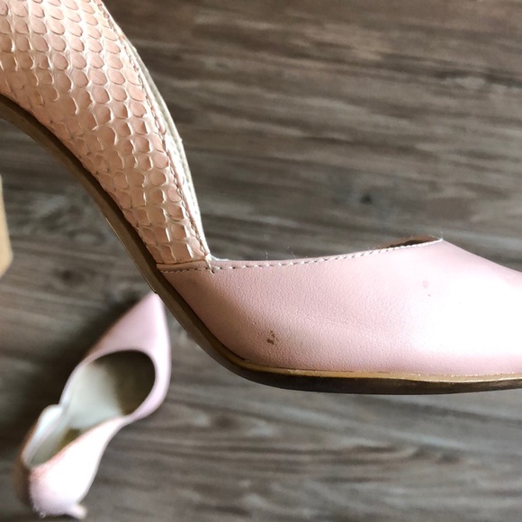 Louise et Cie pink leather/reptile skin pumps - Picture 6 of 6