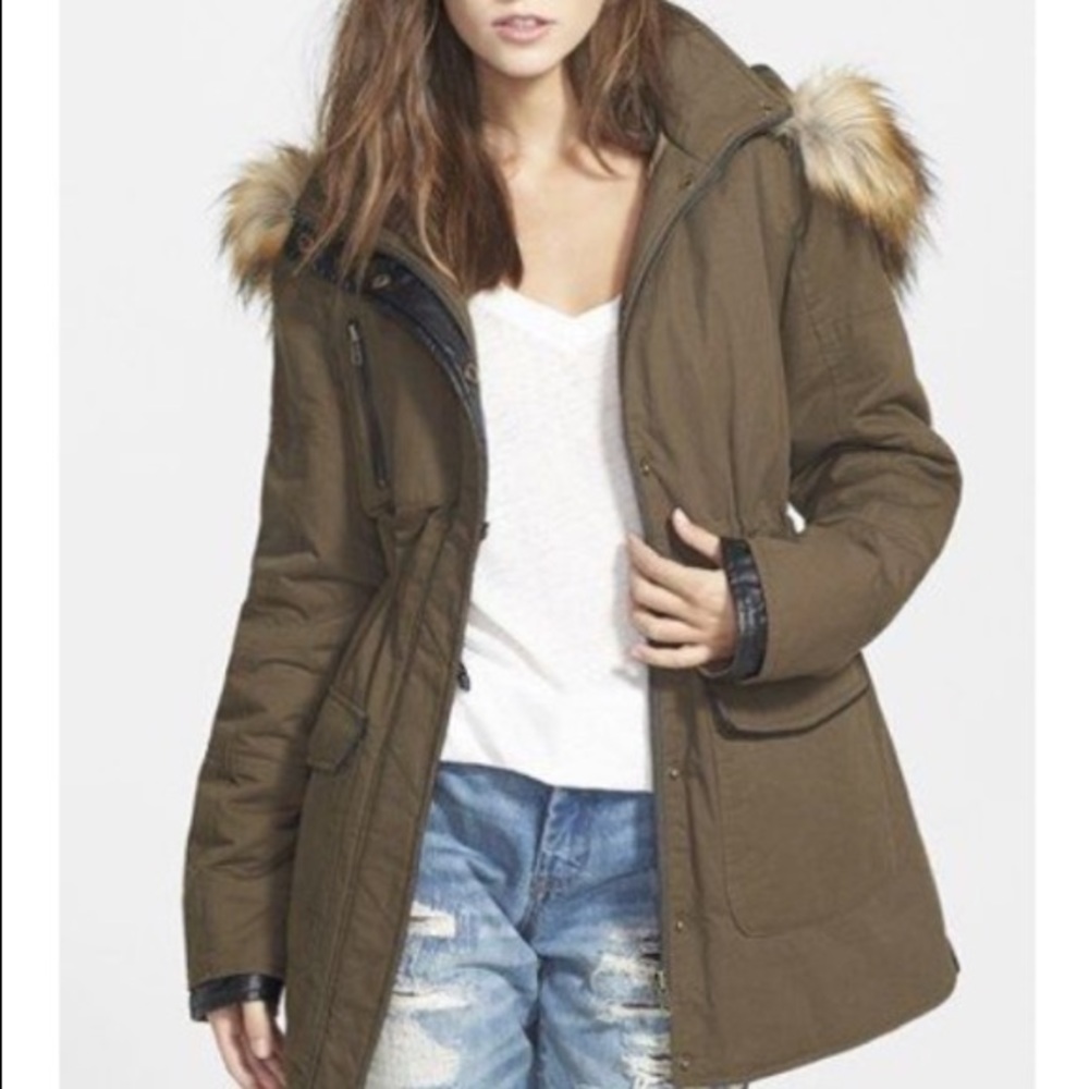 Faux Fur Hooded Coat