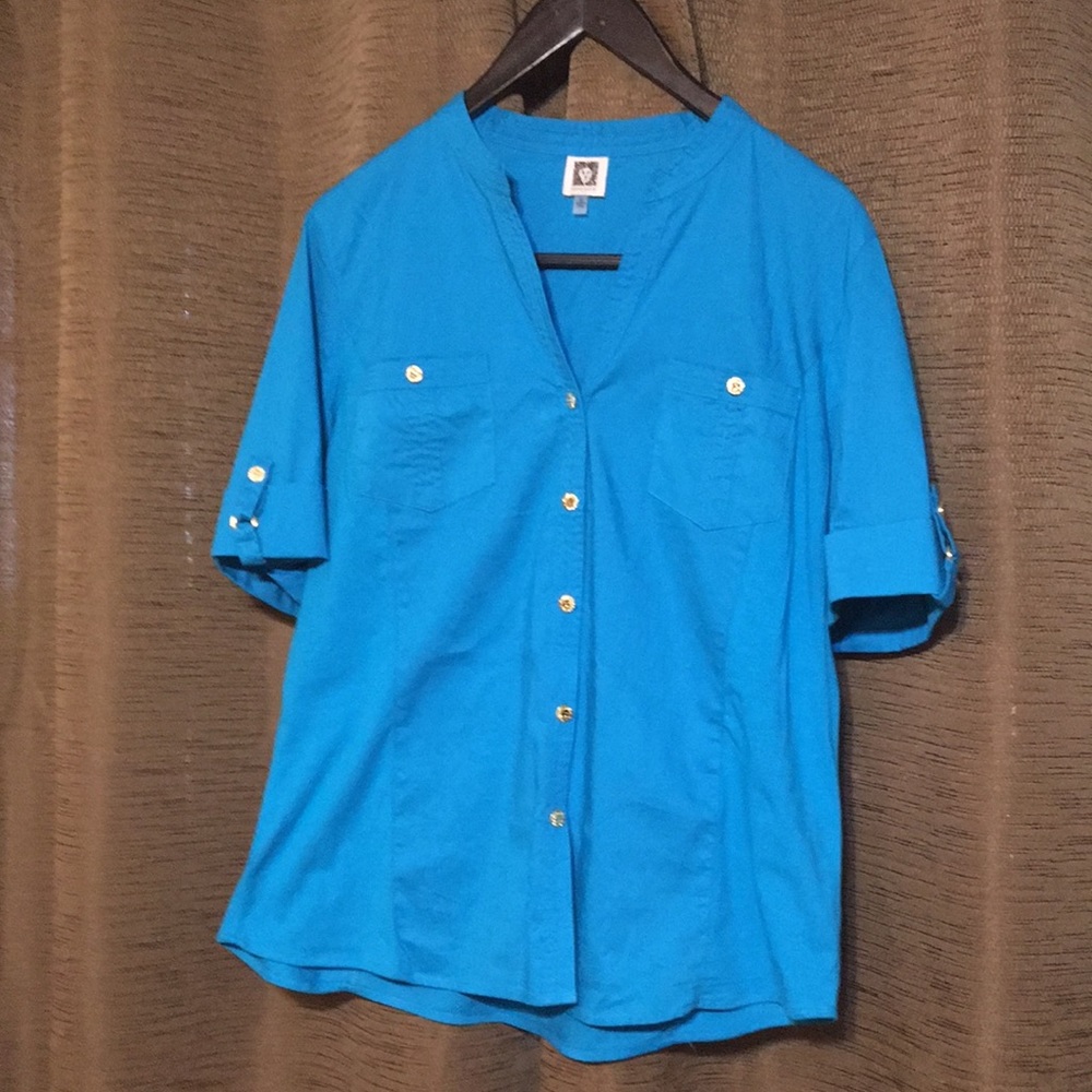 Anne Klein button-up blouse.