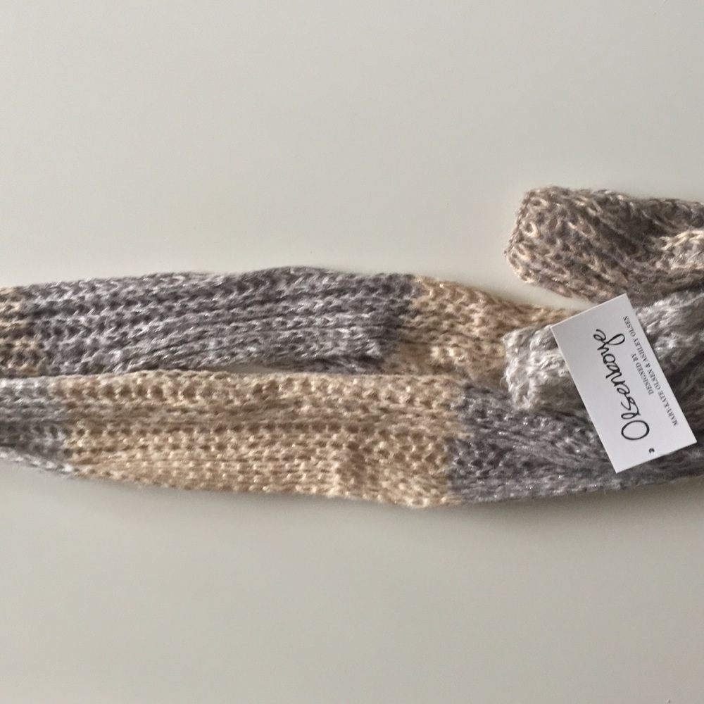 NWT Neutral Colored Ombre Knit Infinity Scarf