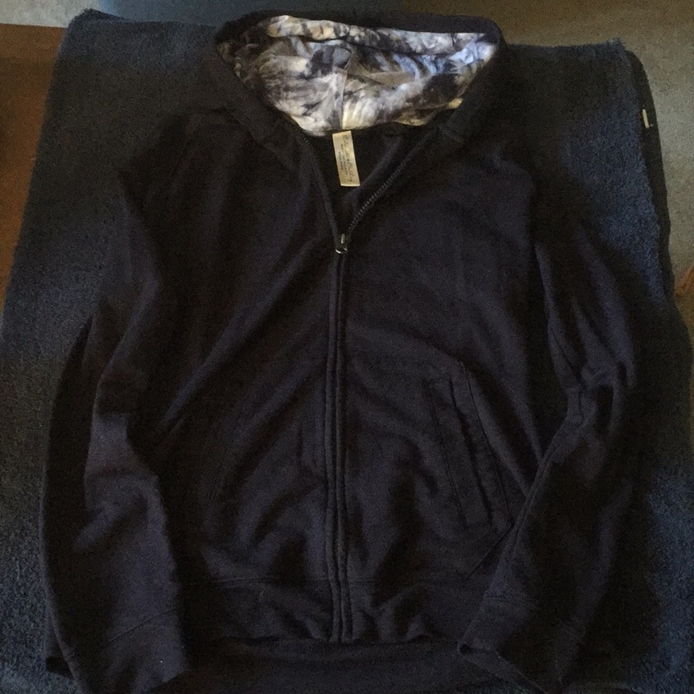 Colorado Cloth. Navy Hooded Zippered Sweatshirt M