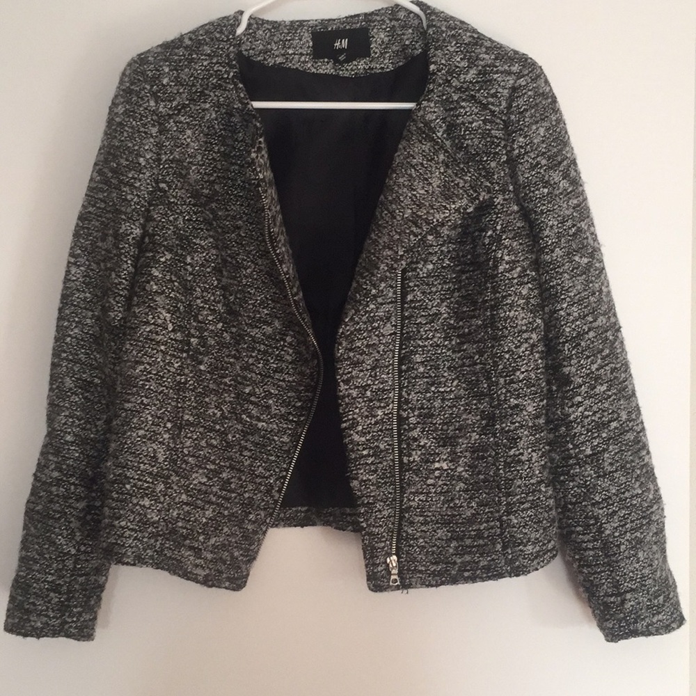 H&M moto-style wool blazer