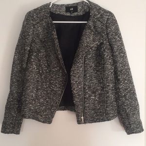H&M moto-style wool blazer