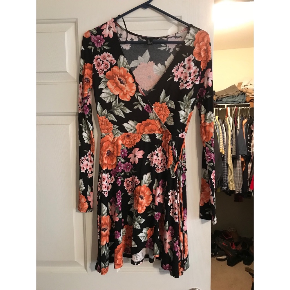 Floral wrap dress