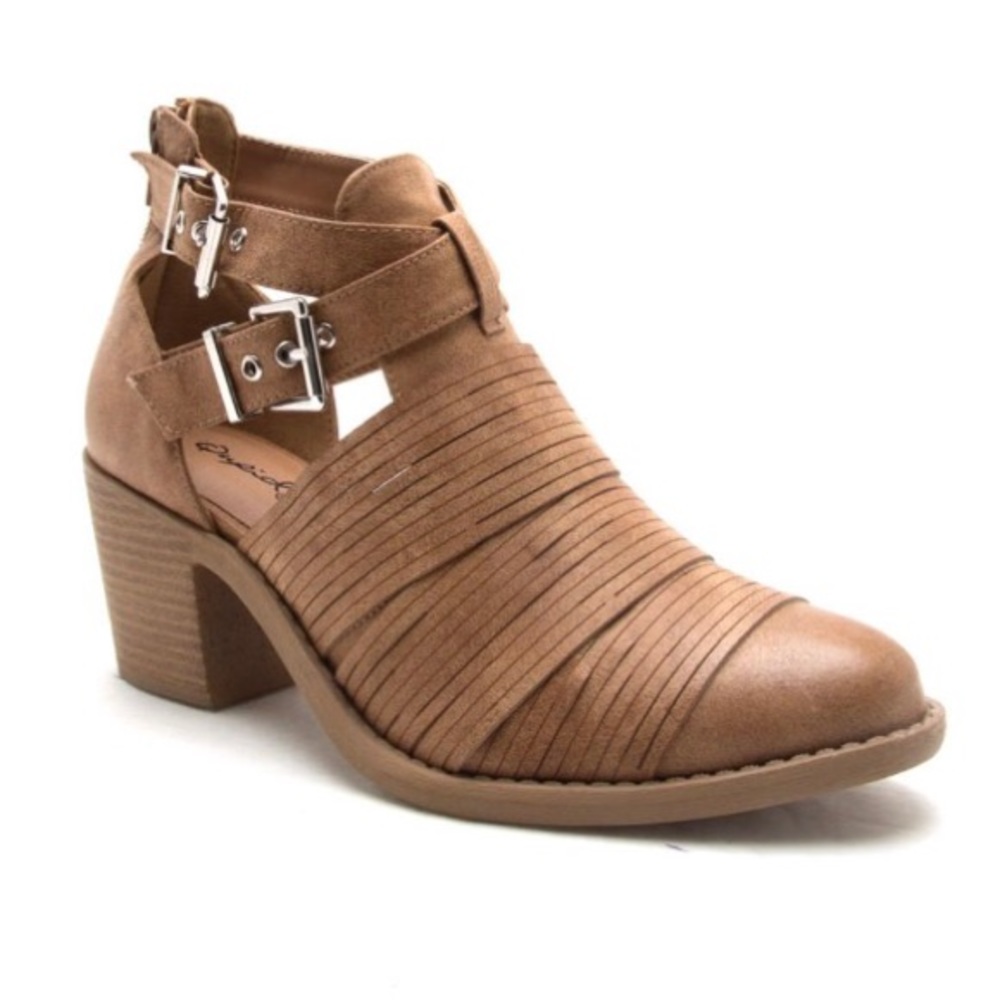 Camel Buckle Booties