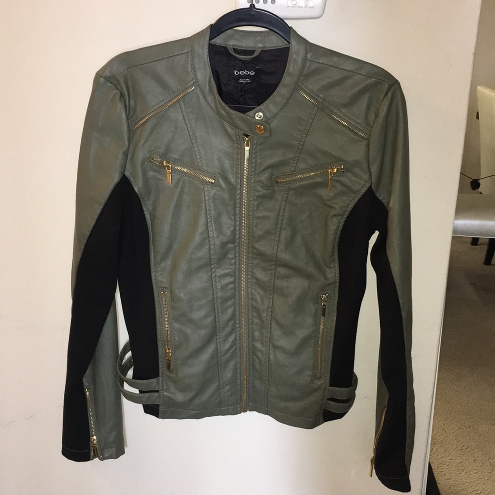 Bebe faux leather moto jacket