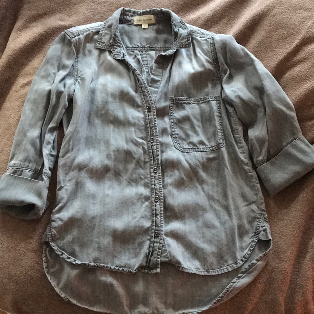 Cloth & Stone button down blouse gray