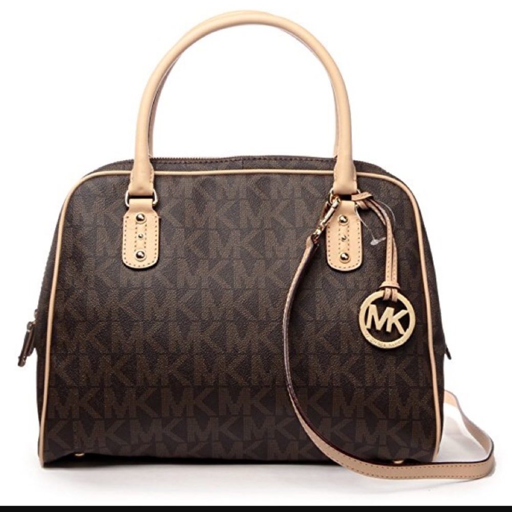 Michael Kors pvc signature satchel/crossbody bag.
