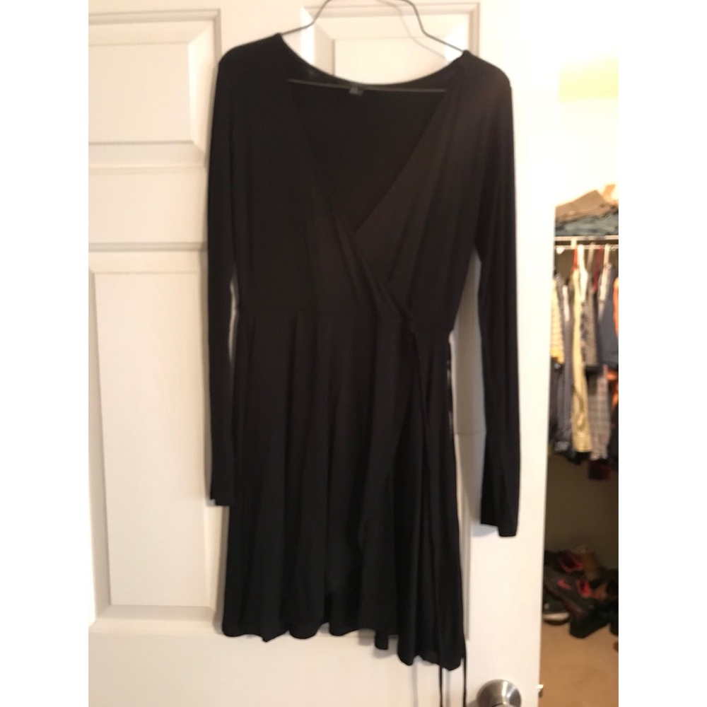 Black wrap dress