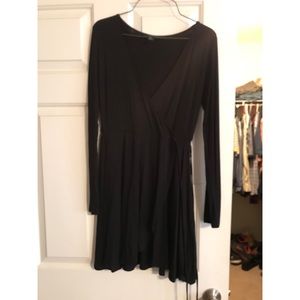 Black wrap dress